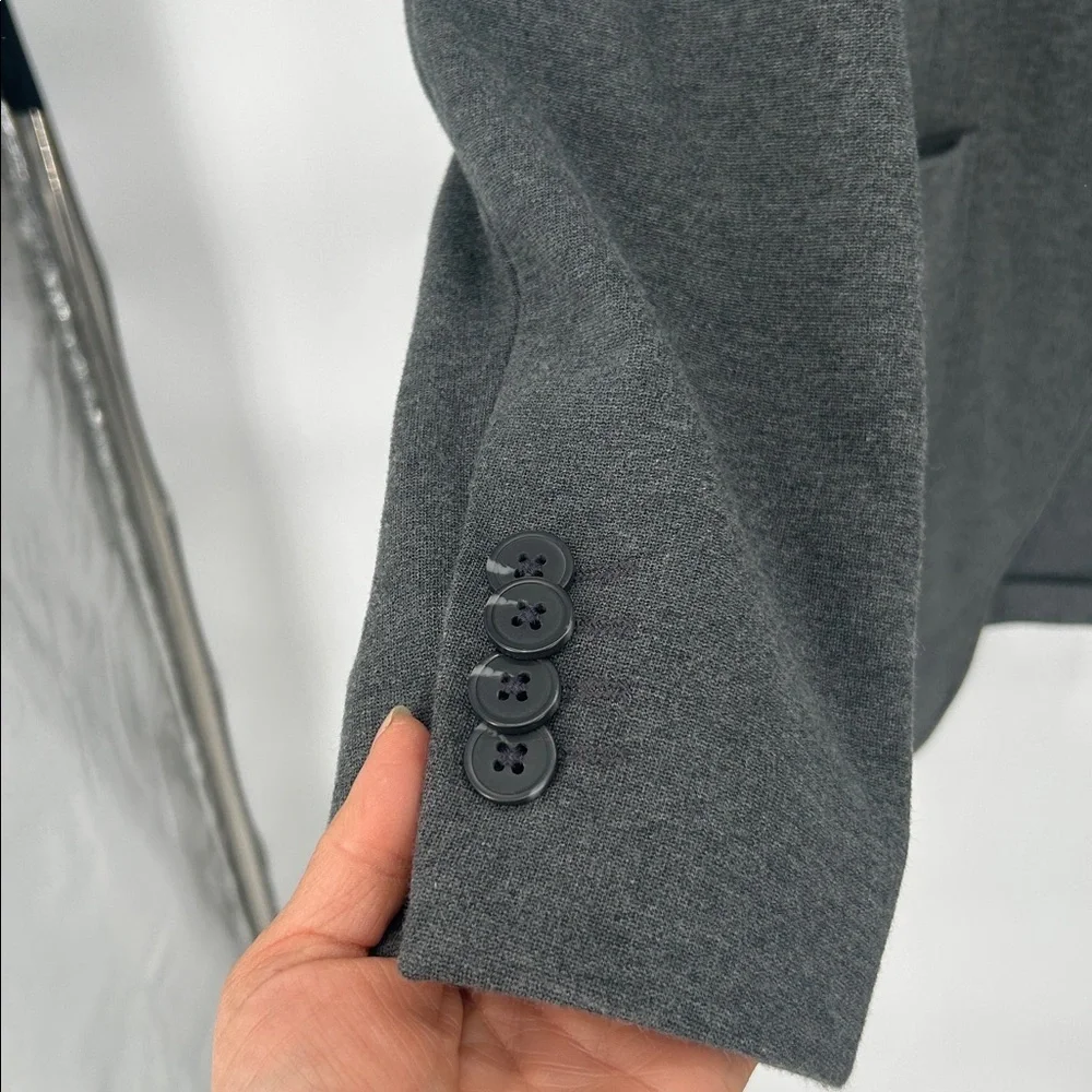 Artifact Knit Blazer Gray Stretch Casual Suit Jacket Men Size M